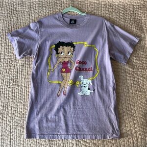 Mega Yacht Betty Boop Coco Chanel Purple Shirt